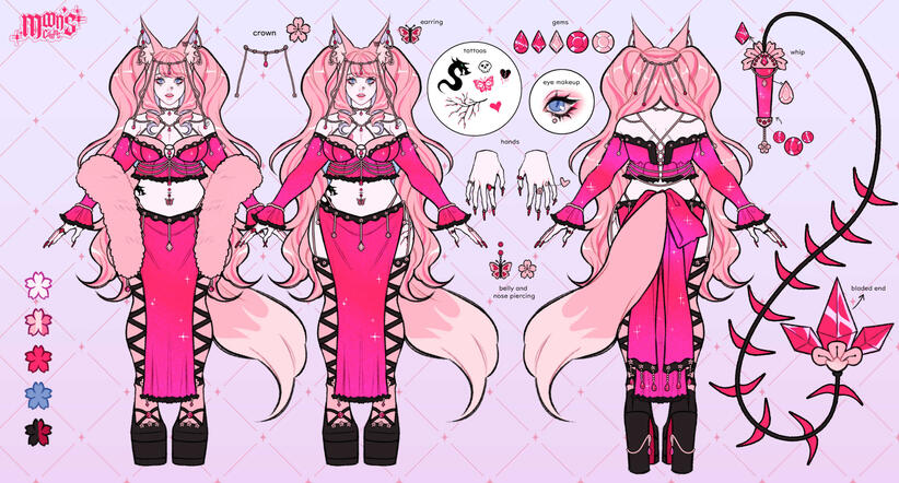 Berry Pop Character Reference Sheet / Starting from $130