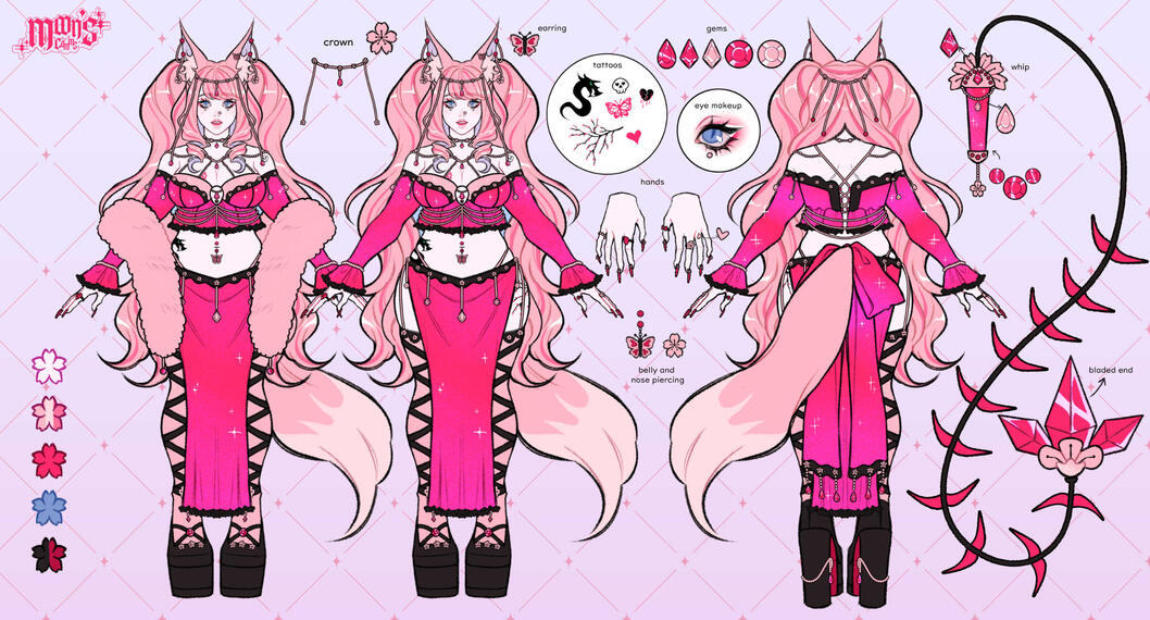 Berry Pop Character Reference Sheet / Starting from $130